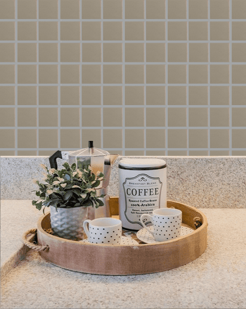 Pastilha para Piscina Bege Aveiro Acetinado 5X5 cm Bold Drop System Atlas